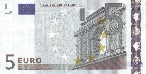 P 8X European Union - 5 Euro (2002-Trichet)